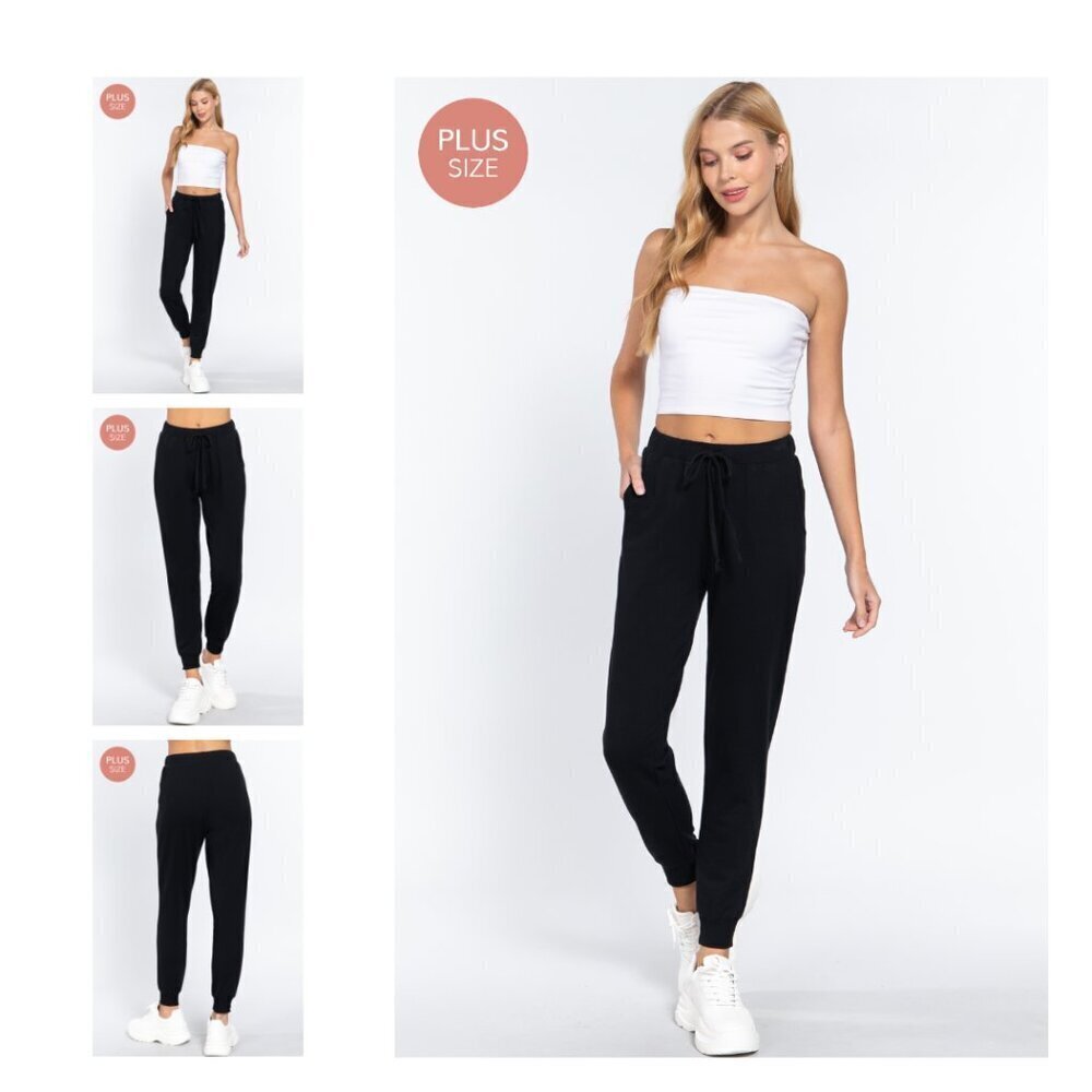181. Plus Size FRENCH TERRY JOGGER PANTS